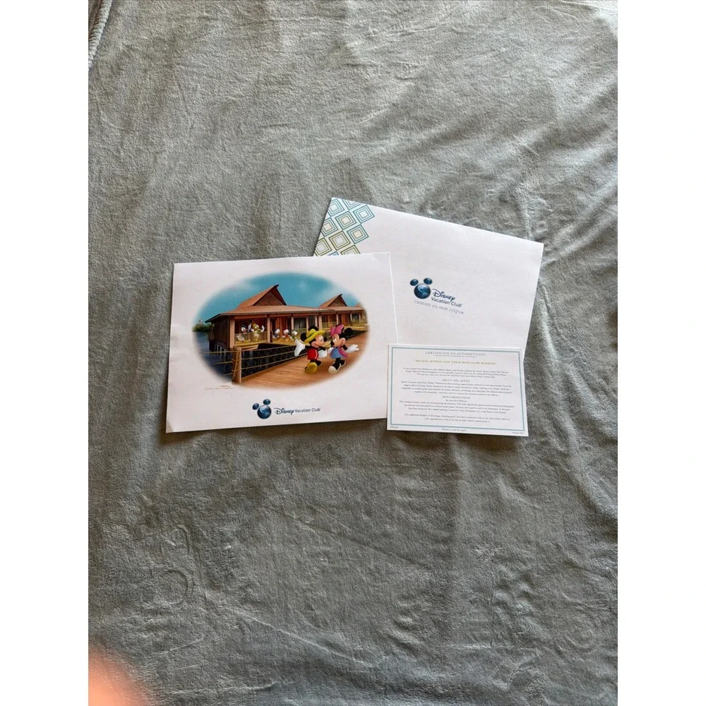 Disney Vacation Club Mickey Minnie Bungalow Buddies Don Williams Lithograph - B